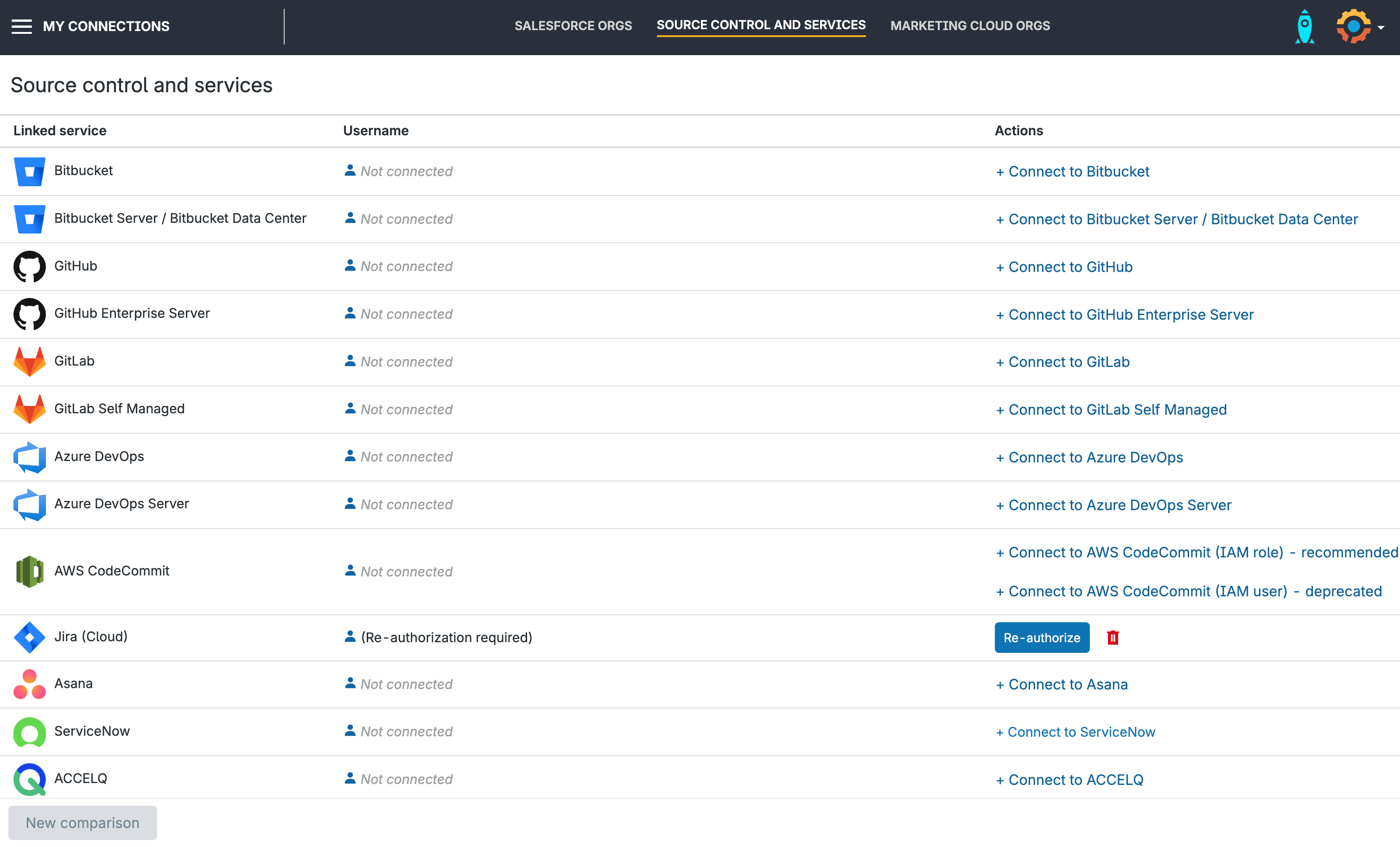 Connect your GitLab account to Gearset