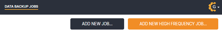 New button next to 'Add new job', below the Gearset logo