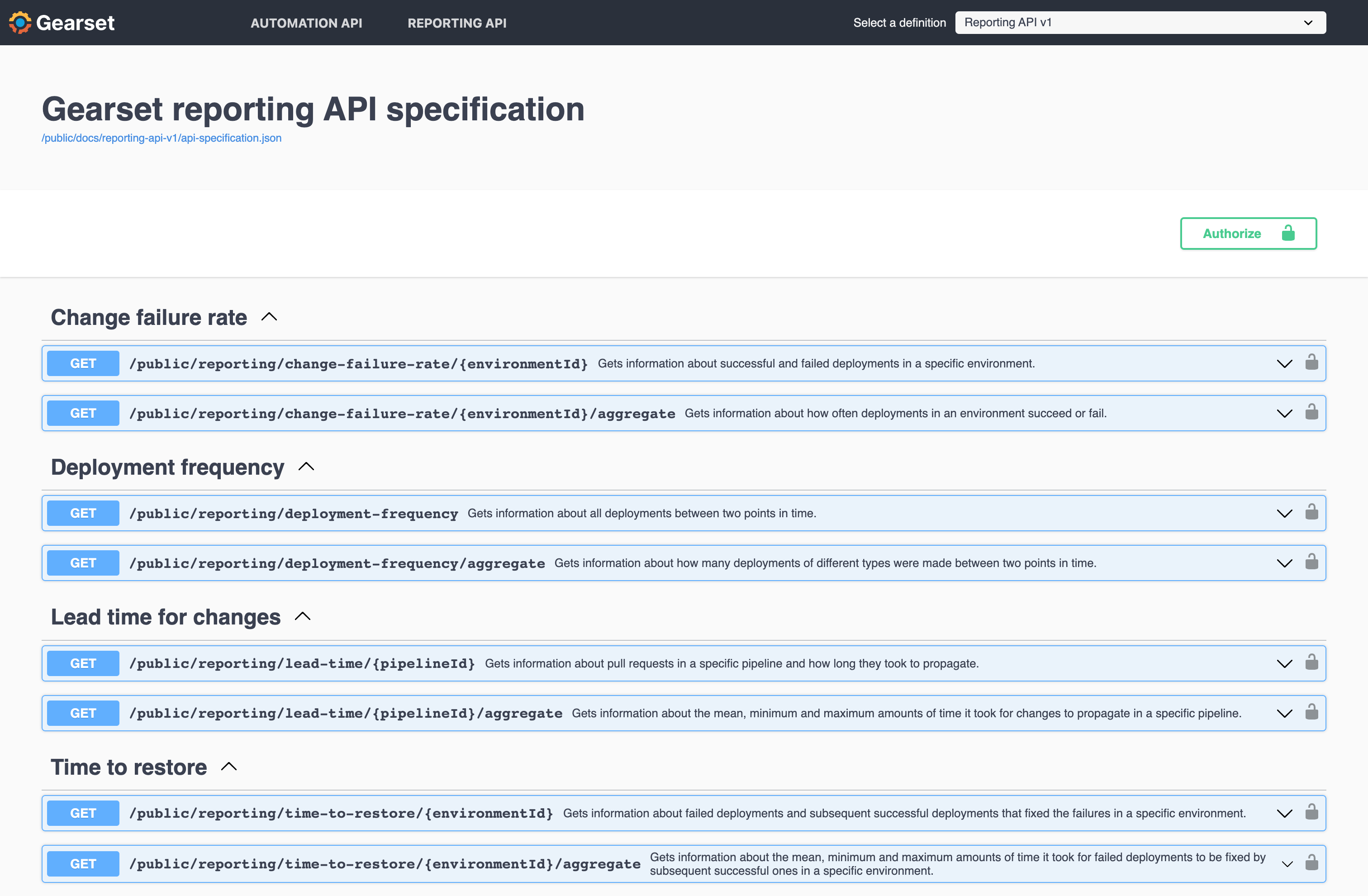 Gearset’s Reporting API
