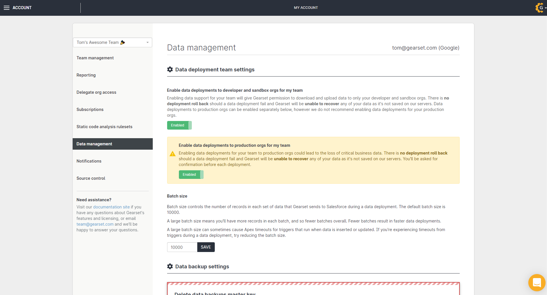 Gearset has solutions to the problems that cause some large data deployments to fail