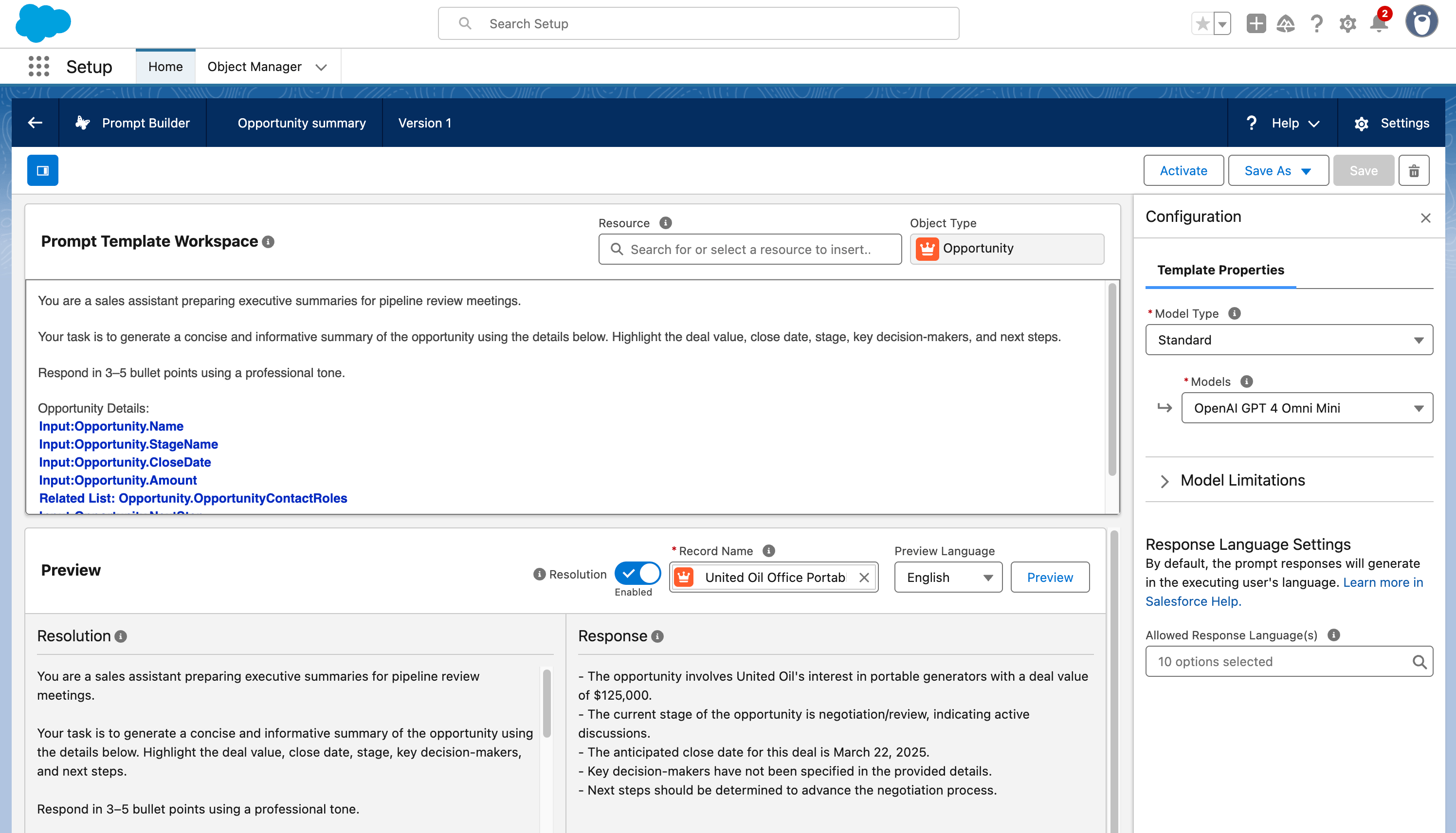 Check the output of your prompt and edit if needed