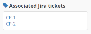 Associated Jira tickets