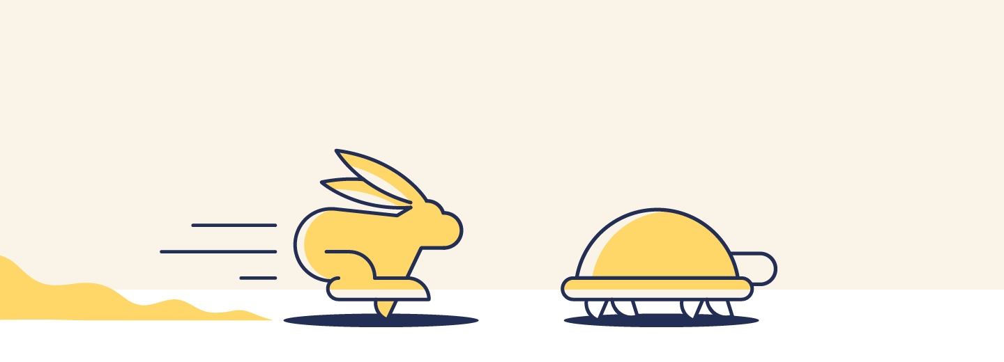 illustration of hare and tortoise