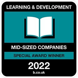 Gearset's Learning and Development Special Award badge from Best Companies