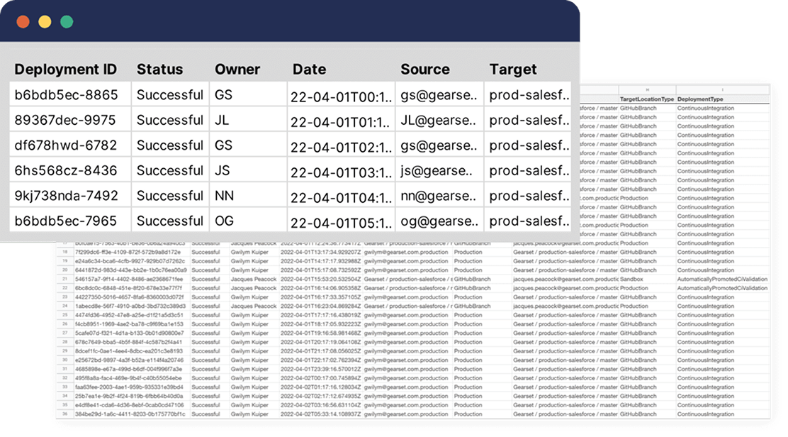 Version control UI window
