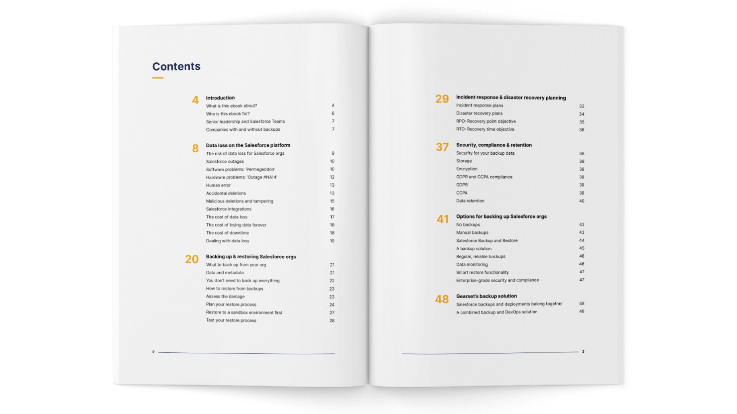 Ebook contents page
