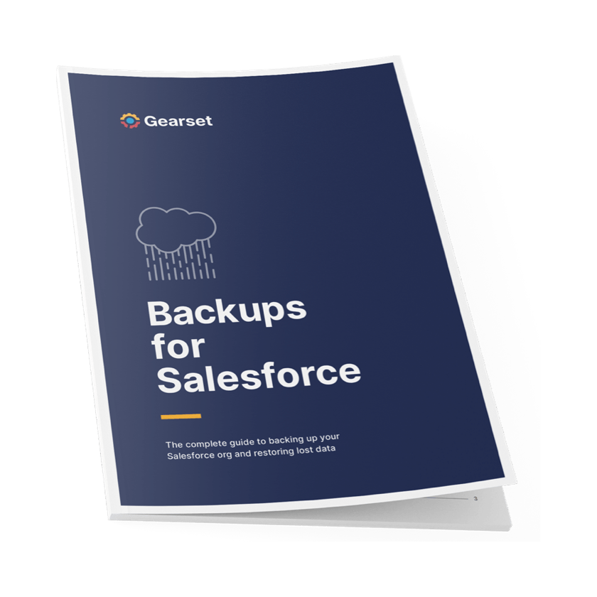 Book titled Backups for Salesforce