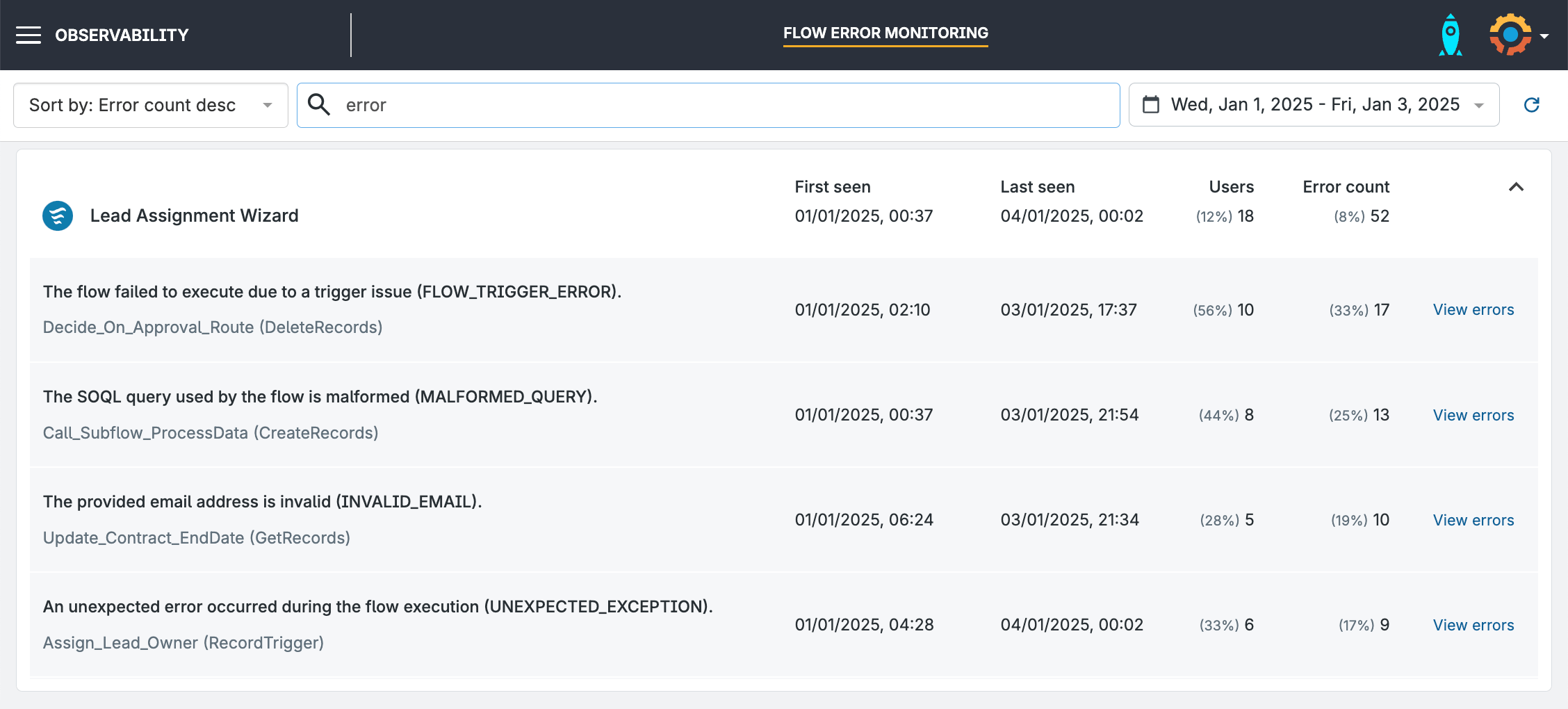 Make sense of Flow errors, fast