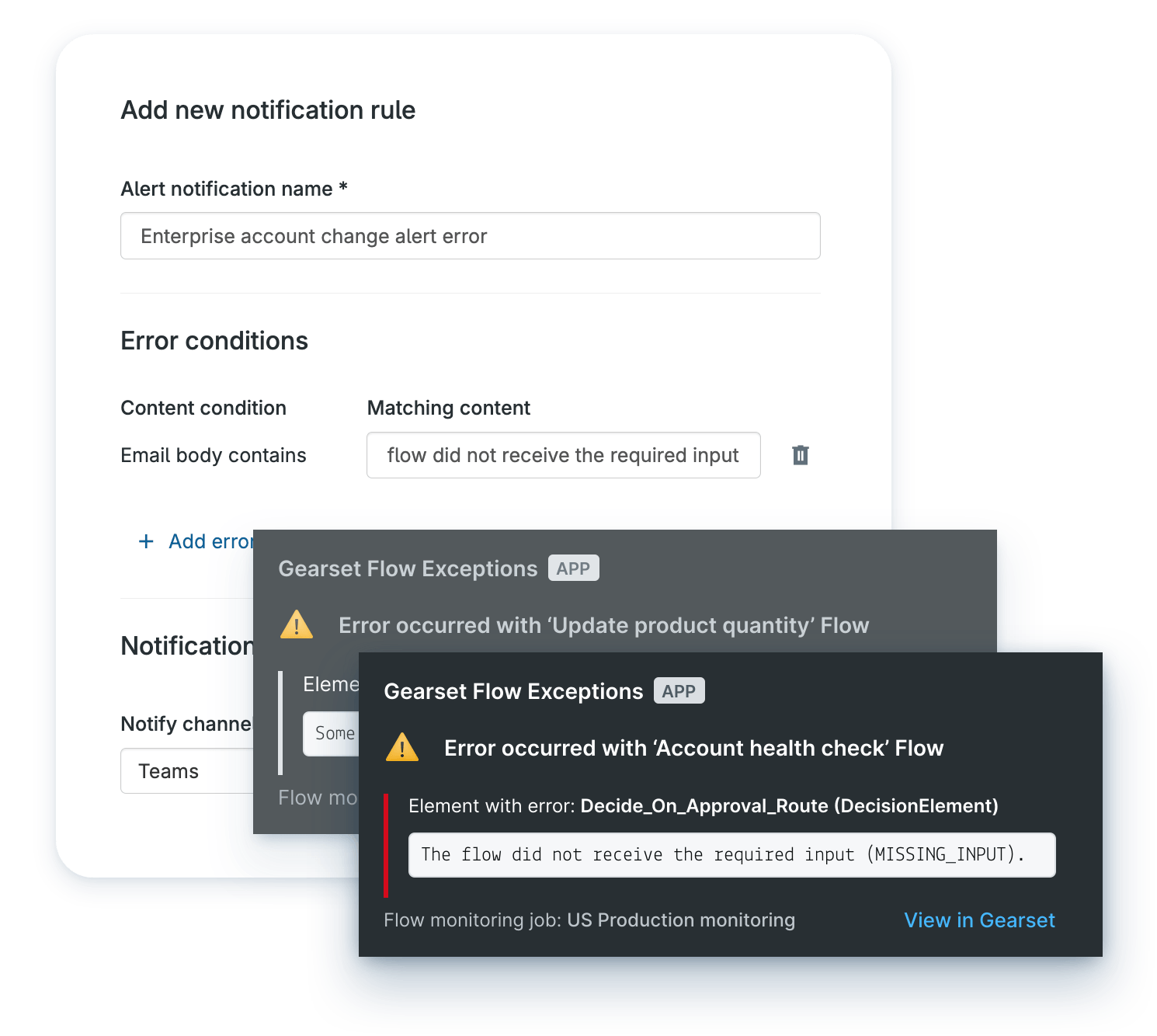 Flow error alerts where your team works