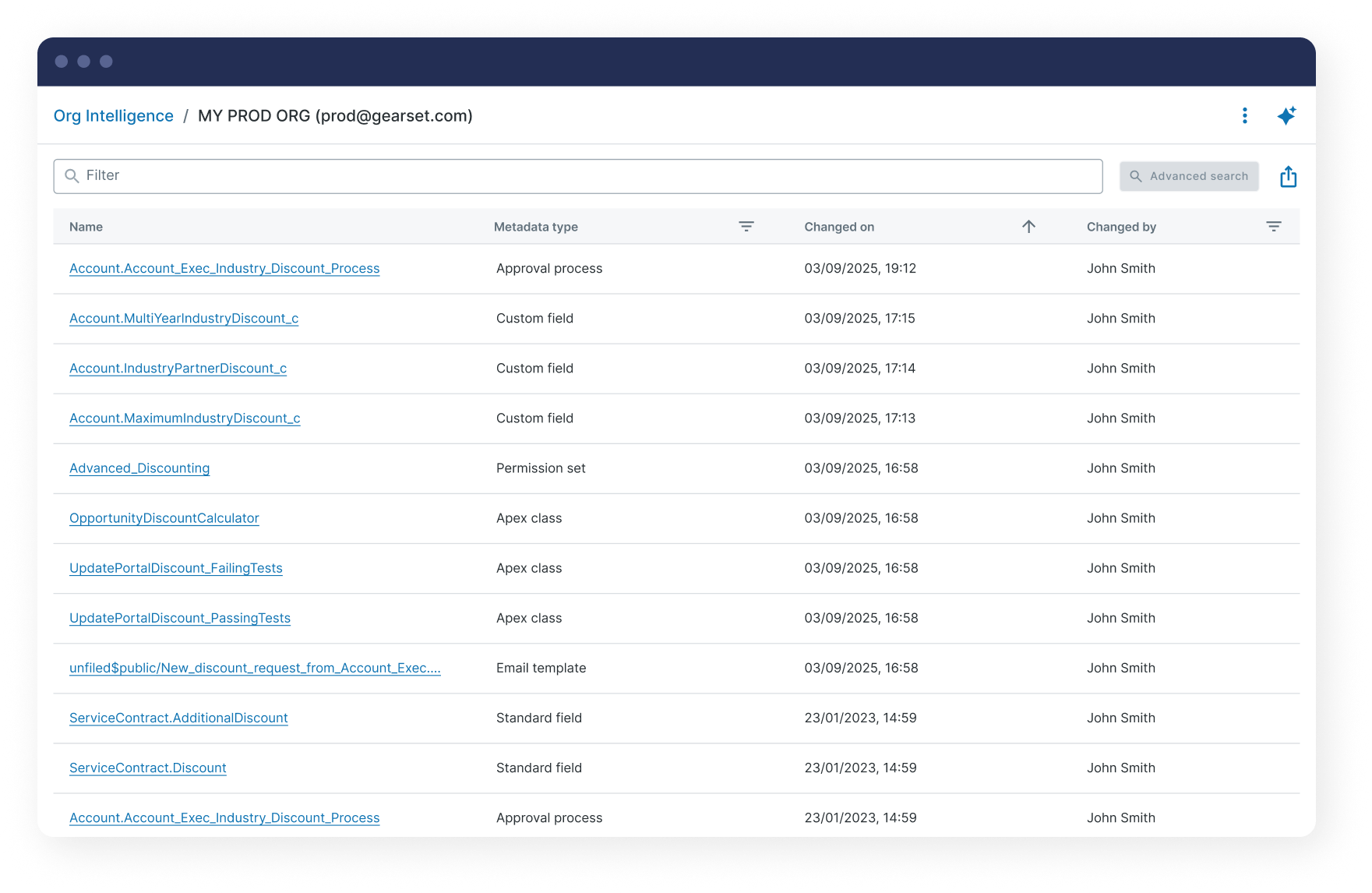 Collaborative org intelligence interface